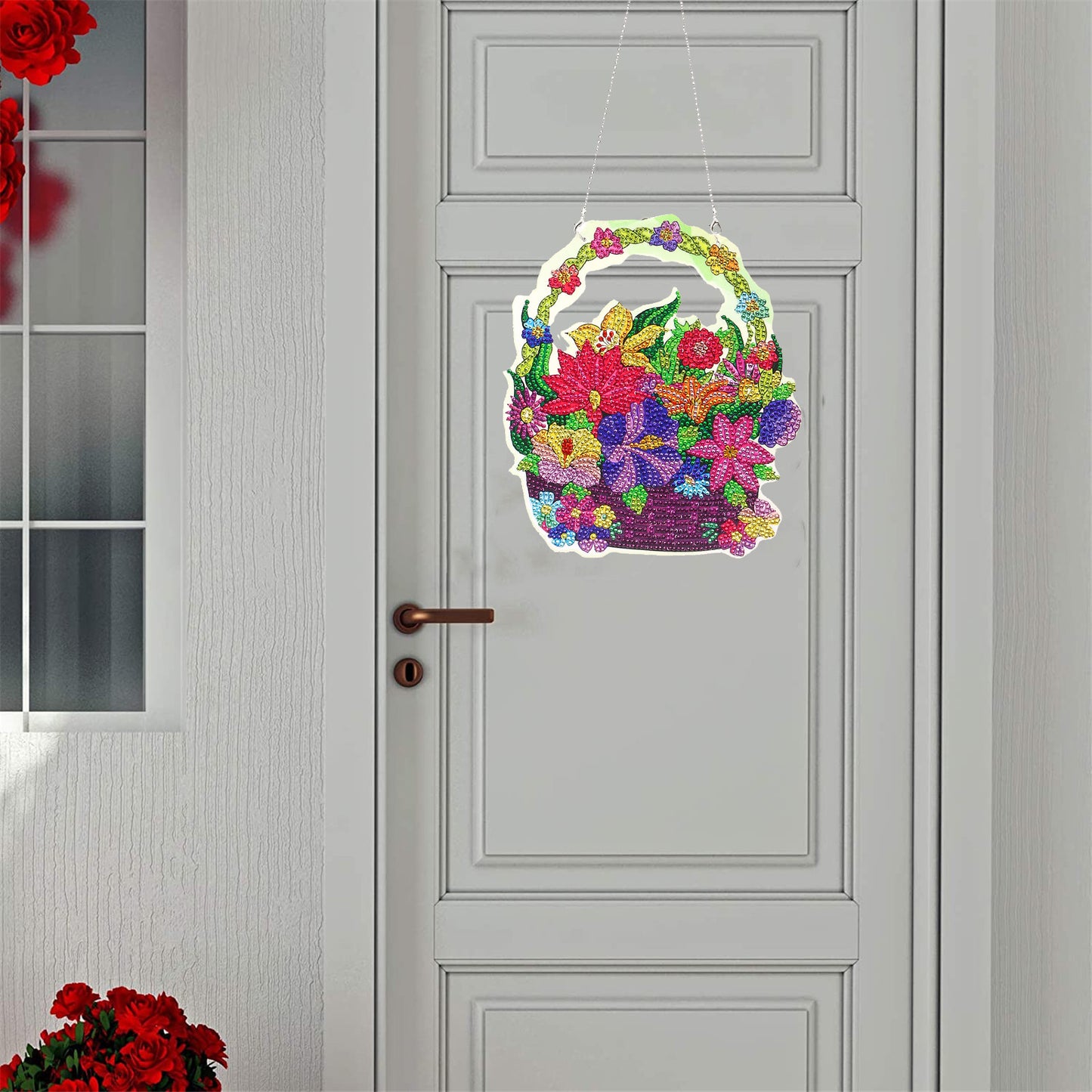 DIY Diamond Hanging Wreath Home Decor Kit | Flower Basket