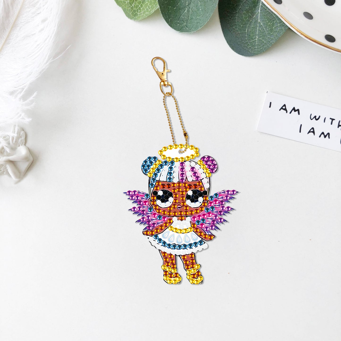 DIY keychain | Girl | Double-sided | Five Piece Set