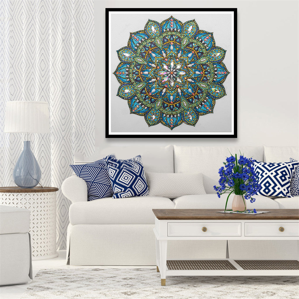 Mandala Abstract Art Flower  | Crystal Rhinestone  | Full Round Diamond Painting Kits