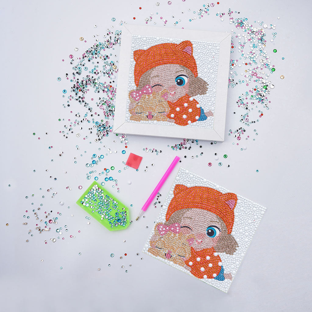 Petite fille | Kits de peinture diamant strass cristal pour enfants
