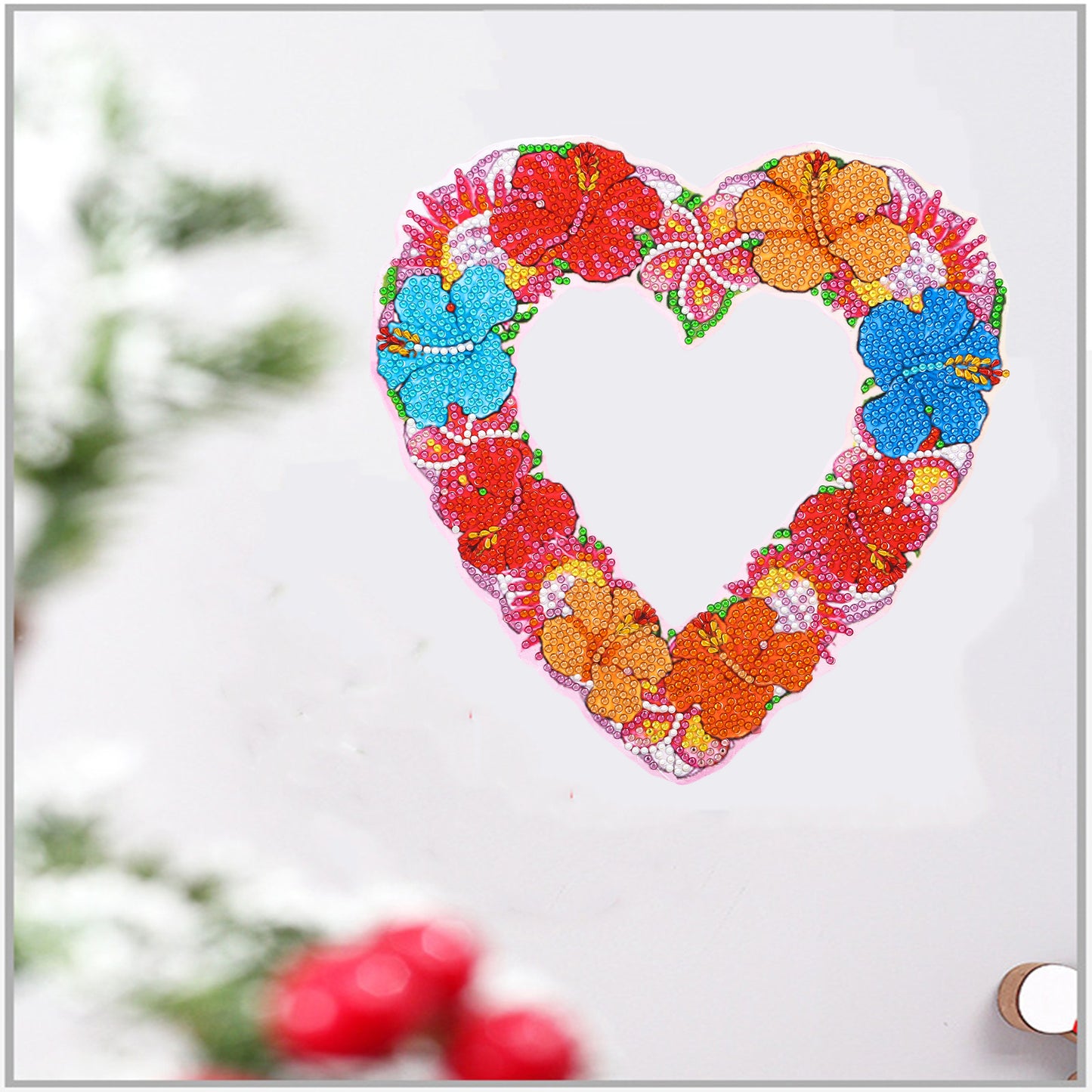 DIY Diamond Painting Wreath - Heart