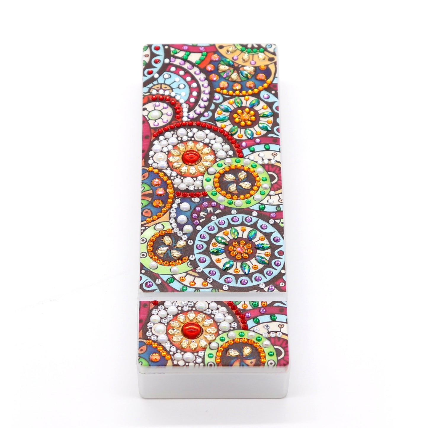 DIY Mandala Shaped Diamond Painting Pencil Box Gift