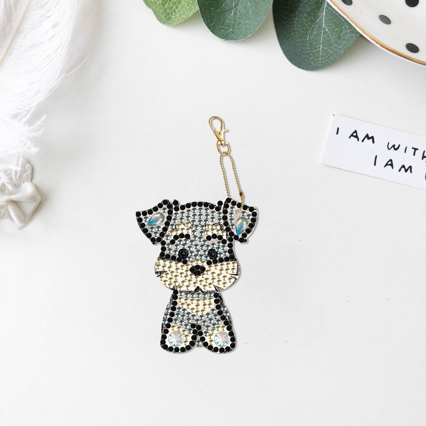 DIY keychain | Dog | Double-sided | Five Piece Set