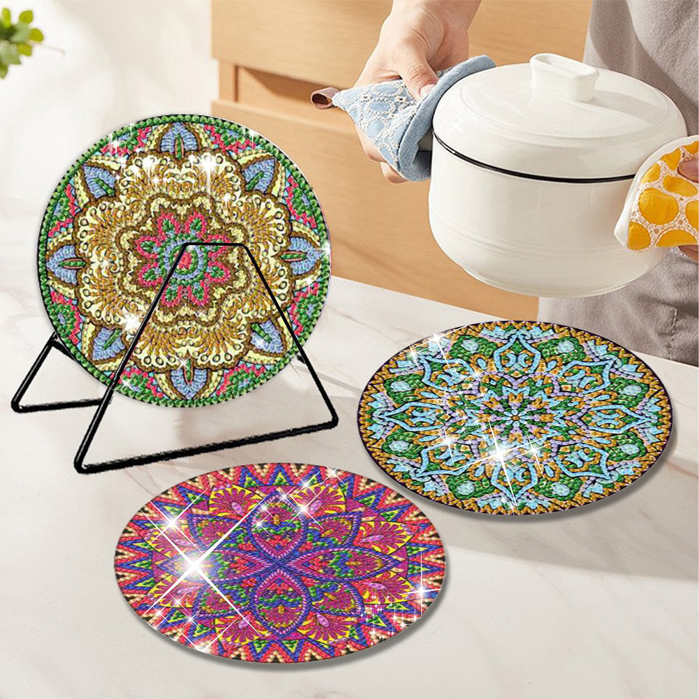 4PCS Diamond Painting Placemats Dish Mats | Mandala