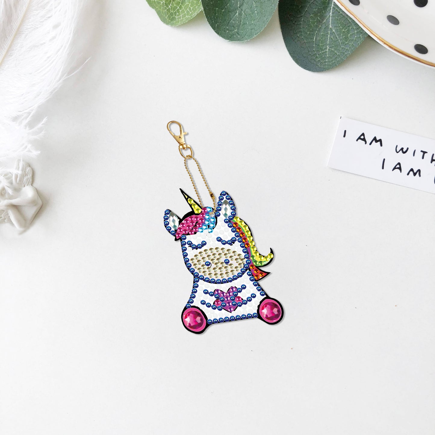 DIY keychain | Unicorn | Double-sided | Five Piece Set