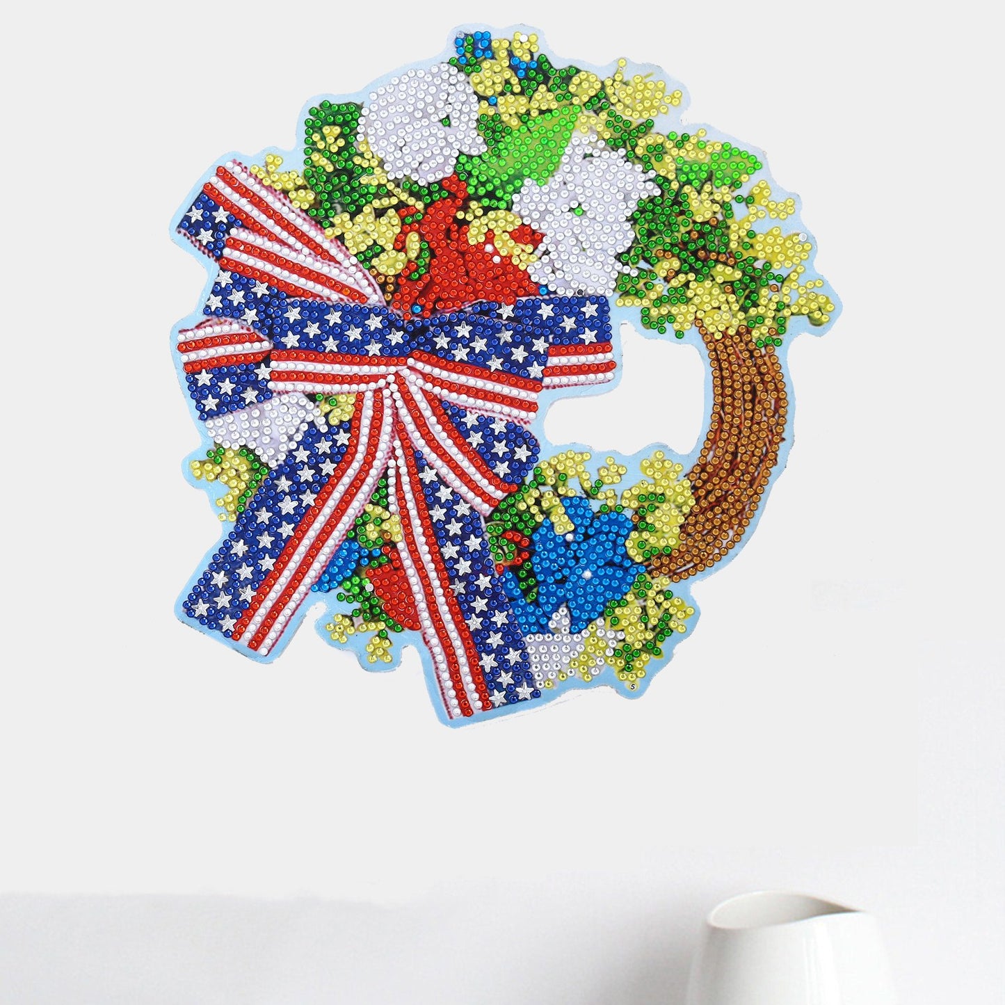 DIY Diamond Painting Wreath - Independence Day