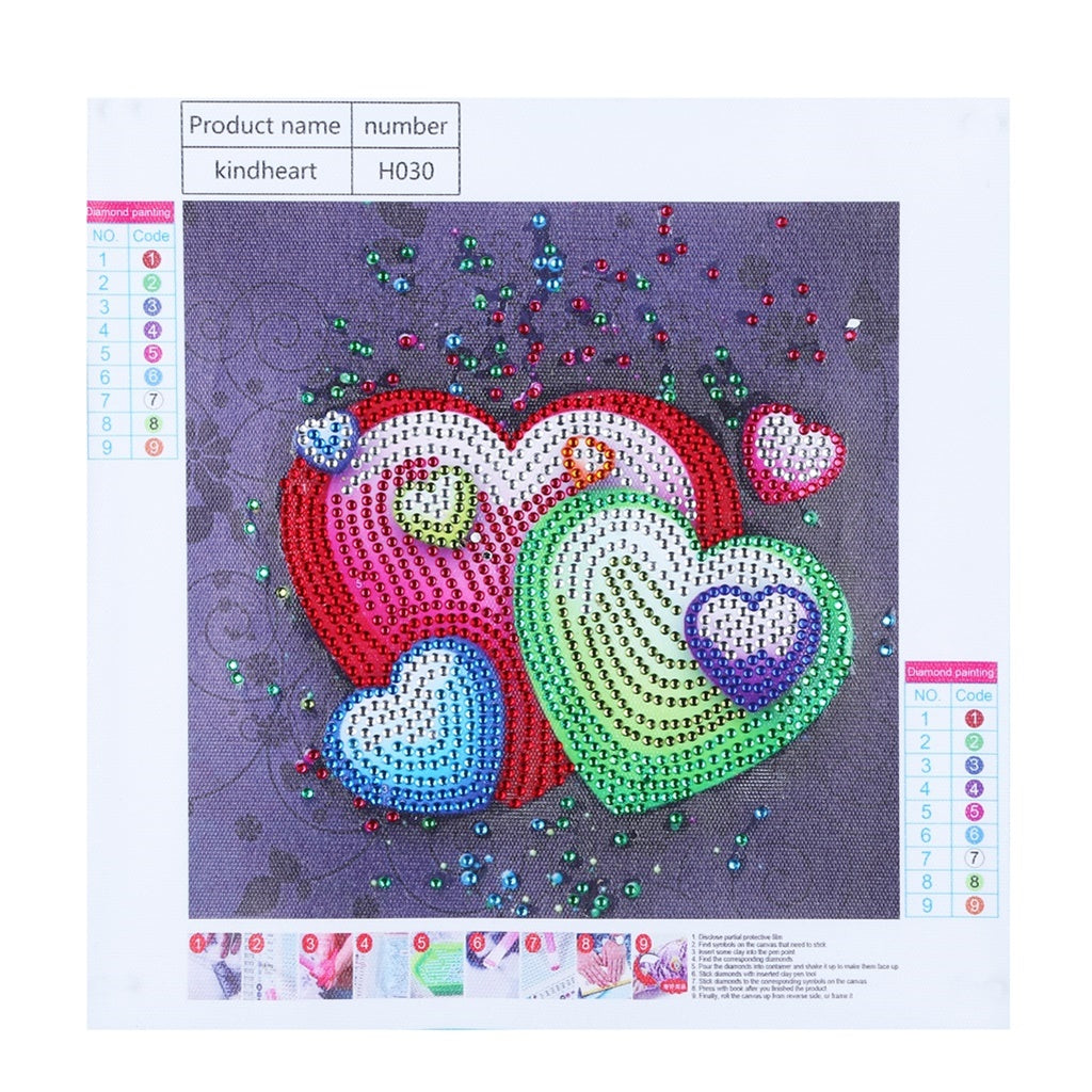 Heart Shaped Love  | Crystal Rhinestone  | Full Round Diamond Painting Kits