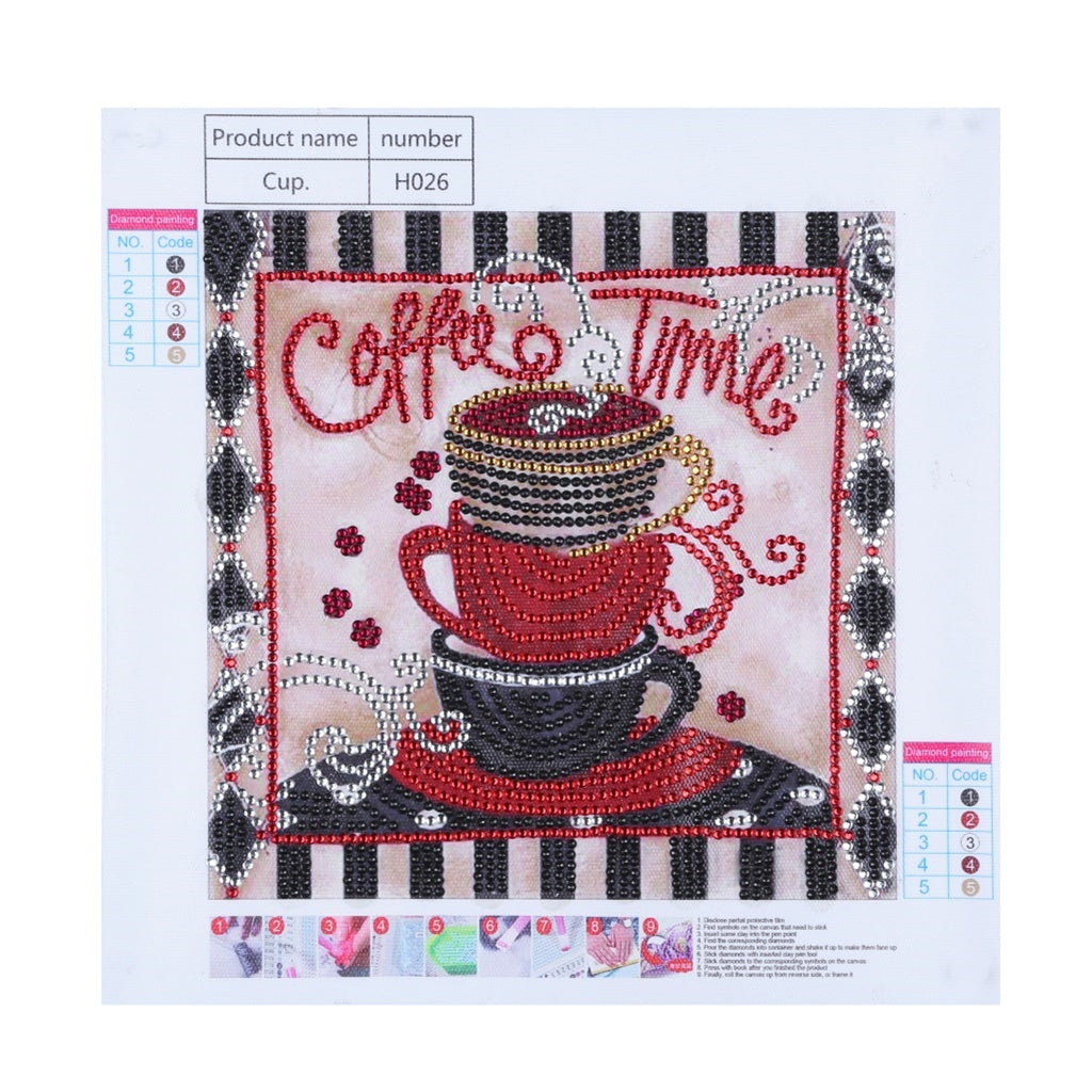 Coffee Time  | Crystal Rhinestone Diamond Painting Kits