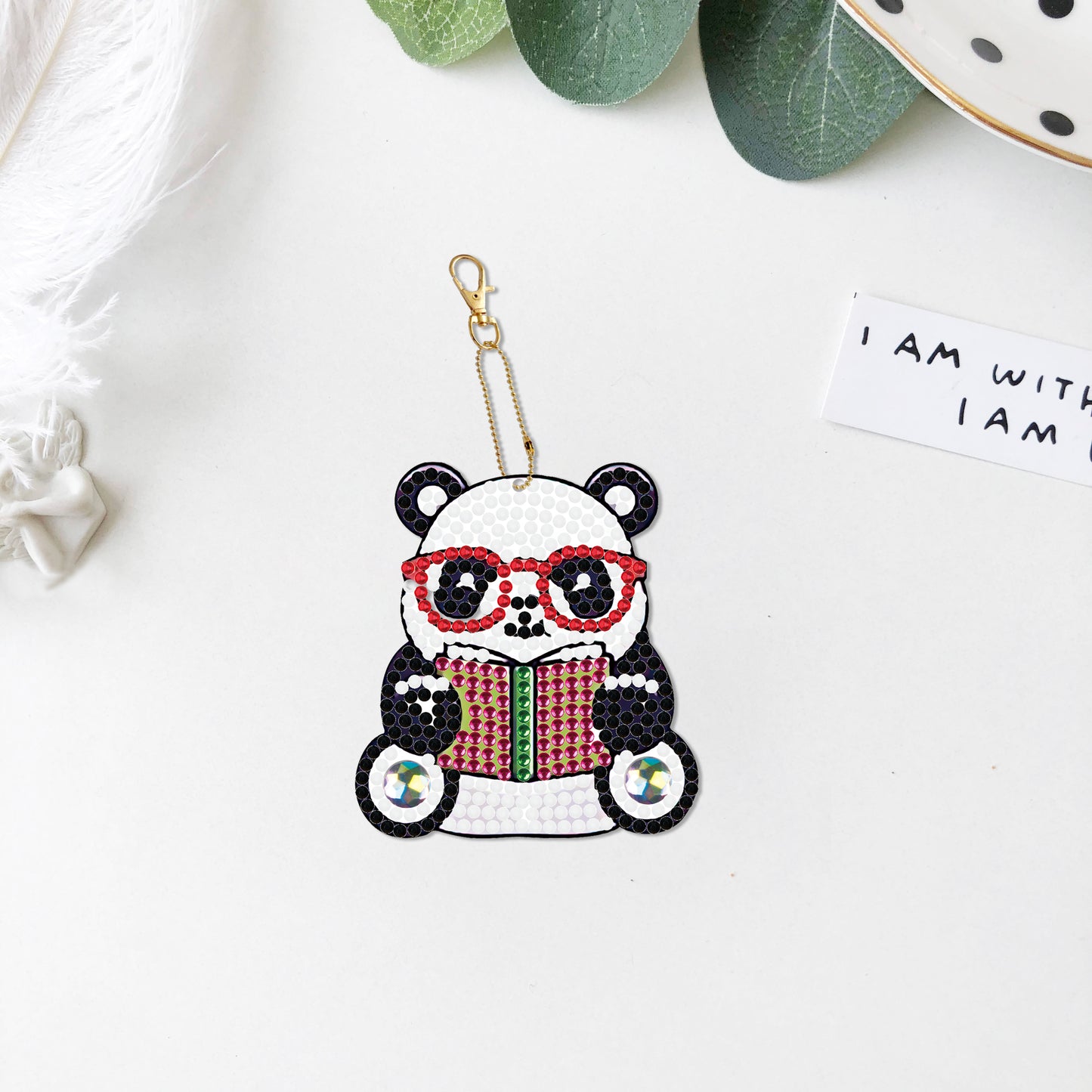 DIY keychain | Panda | Double-sided | Five Piece Set