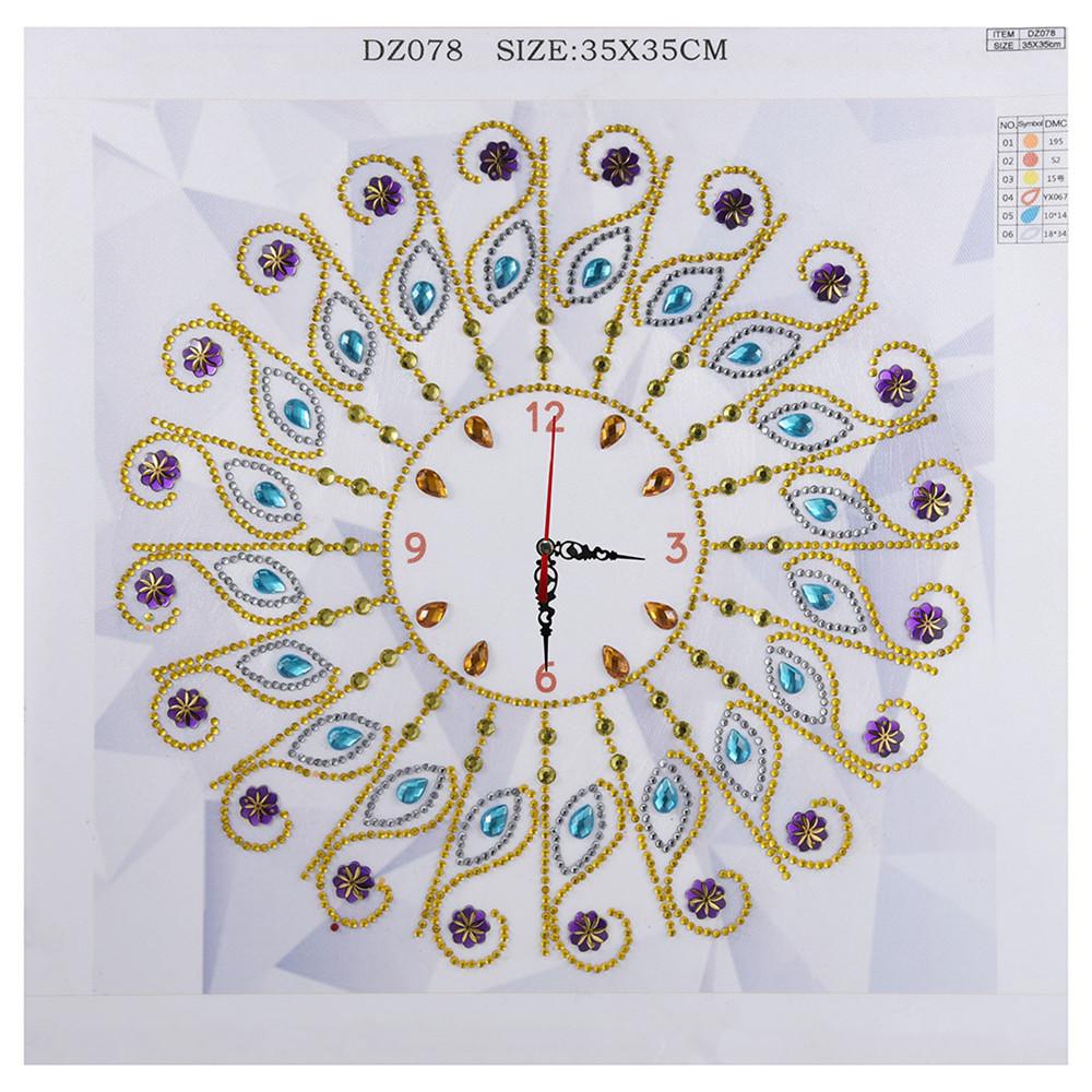 flower clock | Crystal Rhinestone  | Full Round Diamond Painting Kits