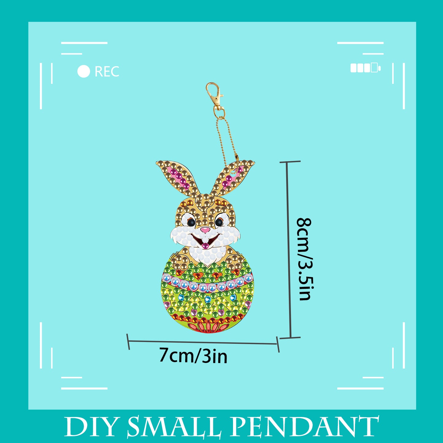 DIY keychain | Easter duck | Double-sided | Five Piece Set