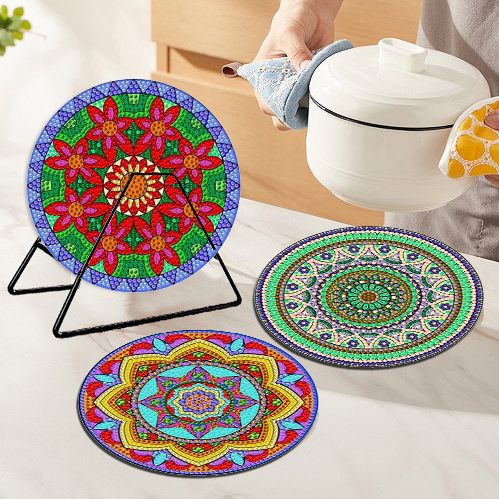 4PCS Diamond Painting Placemats Dish Mats | Mandala