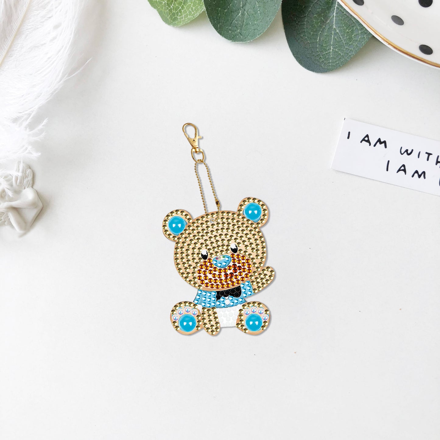 DIY keychain | Bear | Double-sided | Five Piece Set