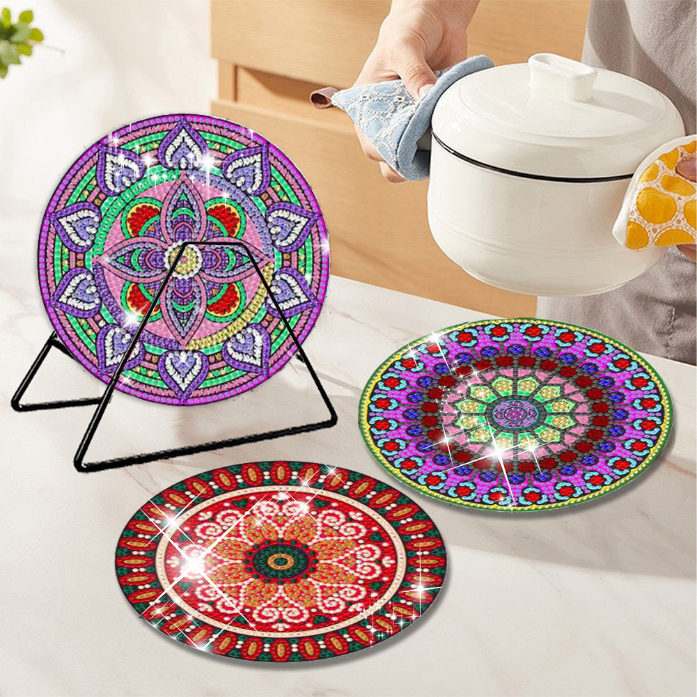 4PCS Diamond Painting Placemats Dish Mats | Mandala