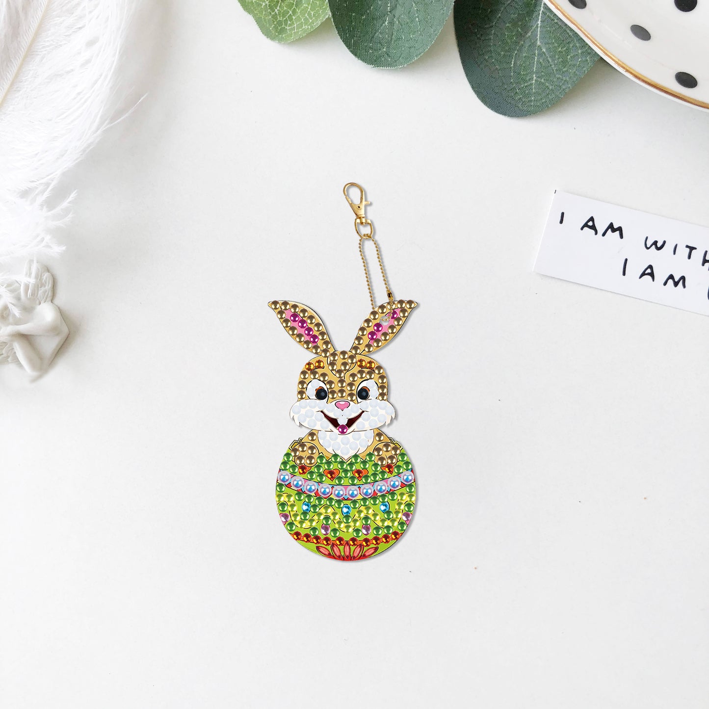 DIY keychain | Easter duck | Double-sided | Five Piece Set