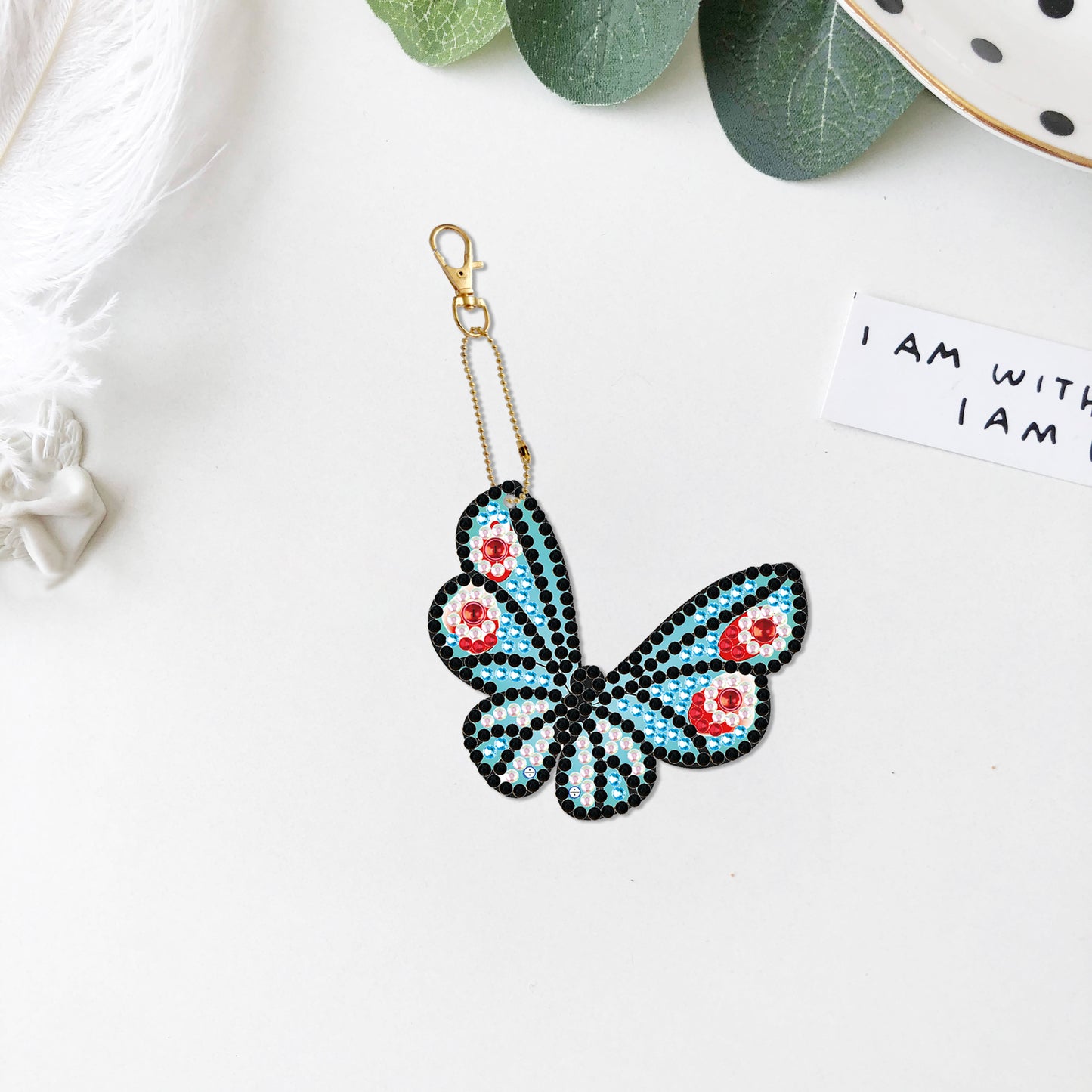 DIY keychain | Butterfly | Double-sided | Five Piece Set