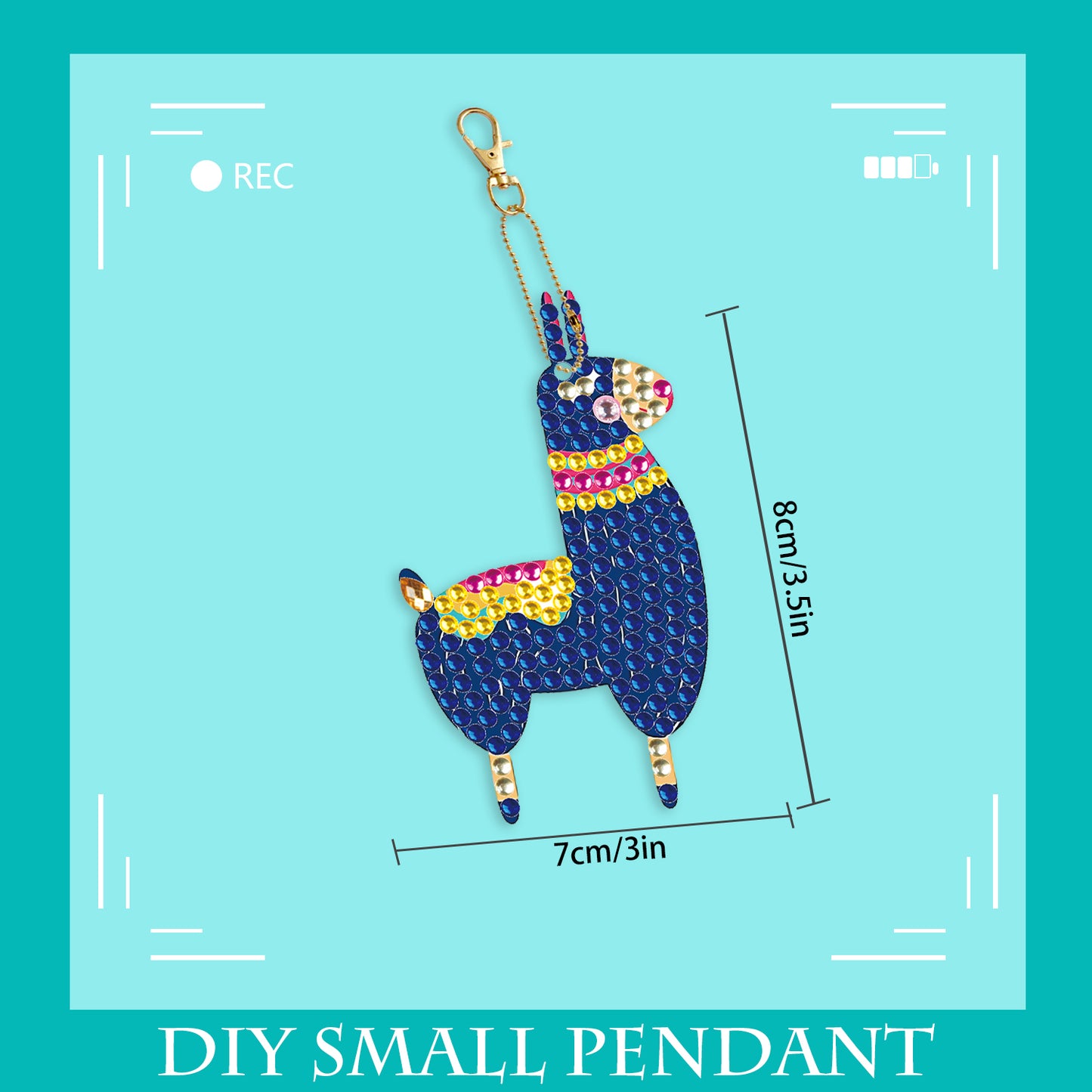 DIY keychain | Horse | Double-sided | Five Piece Set