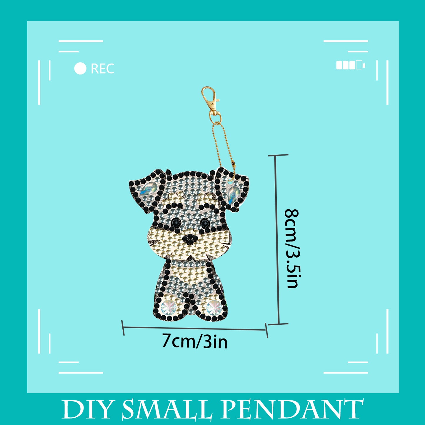 DIY keychain | Dog | Double-sided | Five Piece Set