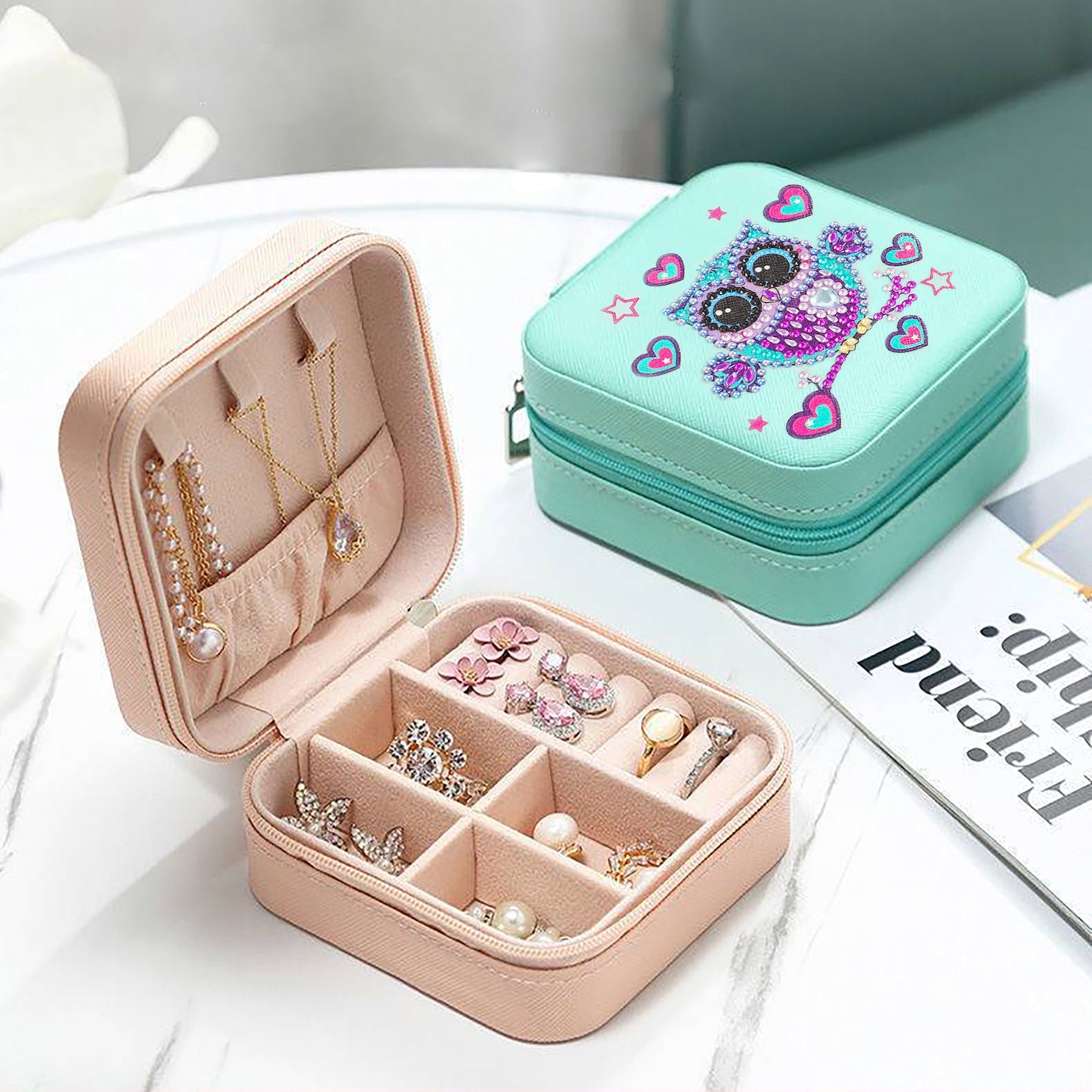 DIY Diamond Painting Jewelry Box-Unicorn