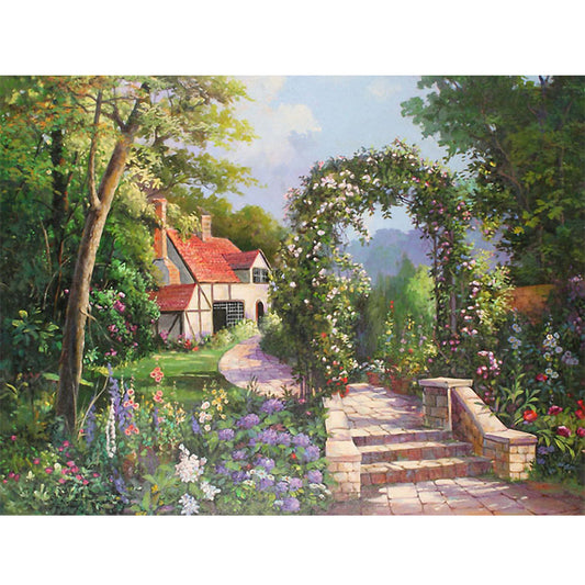 Beautiful Scenery Cottage | Full Round Diamond Painting Kits