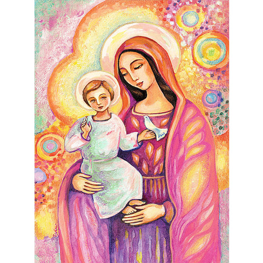 Mom And Child  | Full Round Diamond Painting Kits