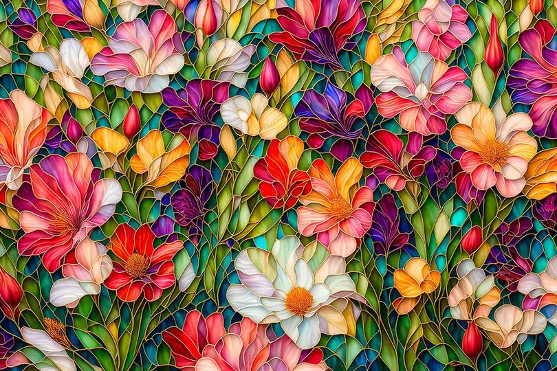 AB Diamond Painting  |  Colorful Flower