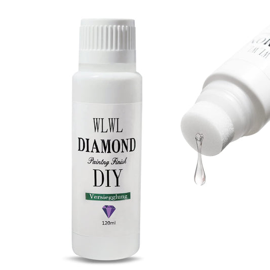 Diamond Painting Sealer, Scdom 120ML Fast Drying Diamond Painting Glue with Sponge Head