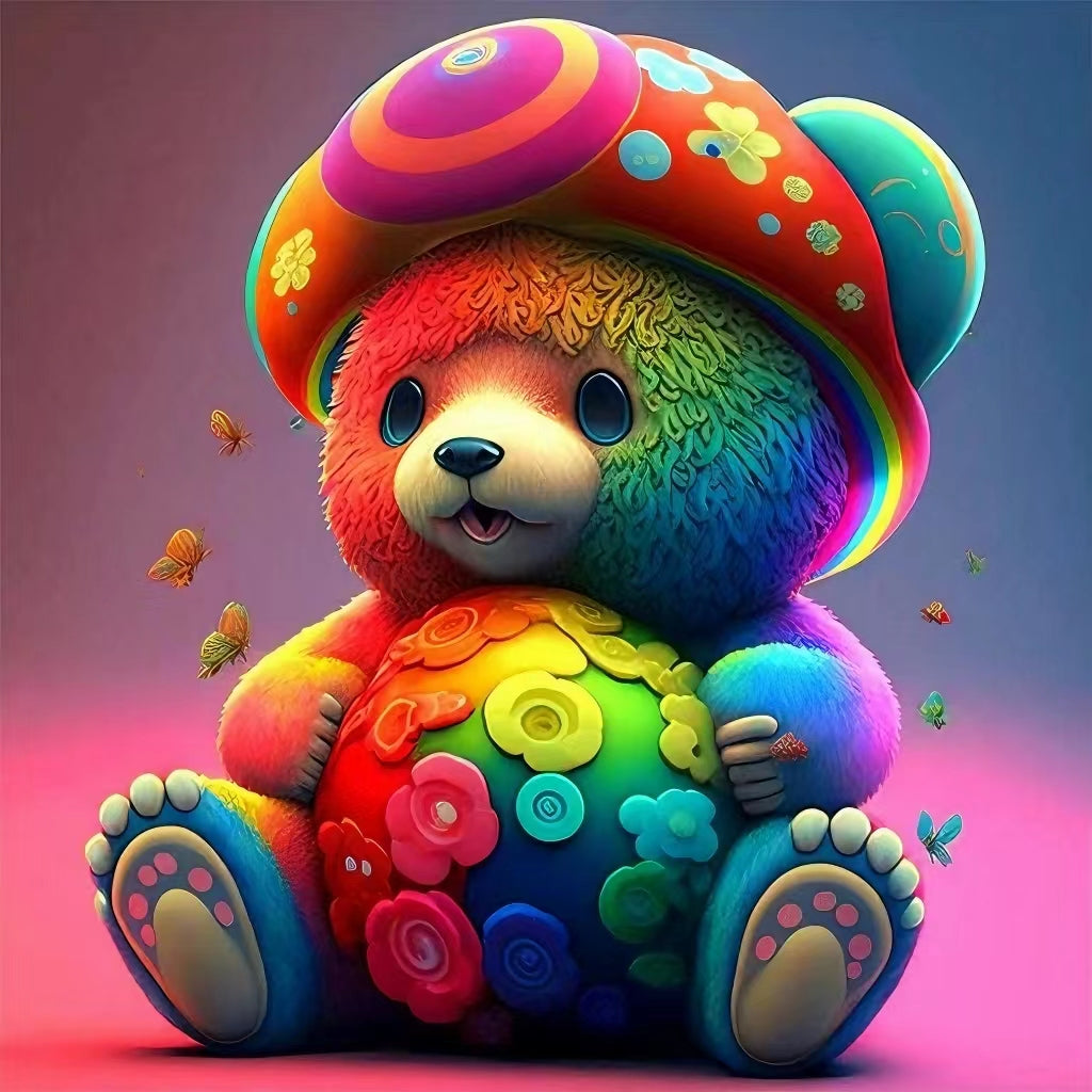 AB Diamond Painting  |  Colorful Bear