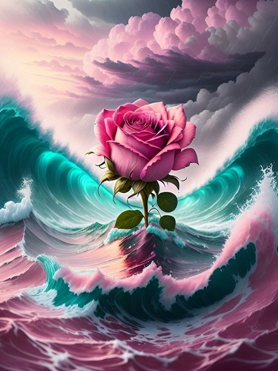 AB Diamond Painting  |  Surf Rose