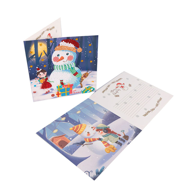 4 Pcs Set DIY Diamond Painting Christmas Greeting Cards