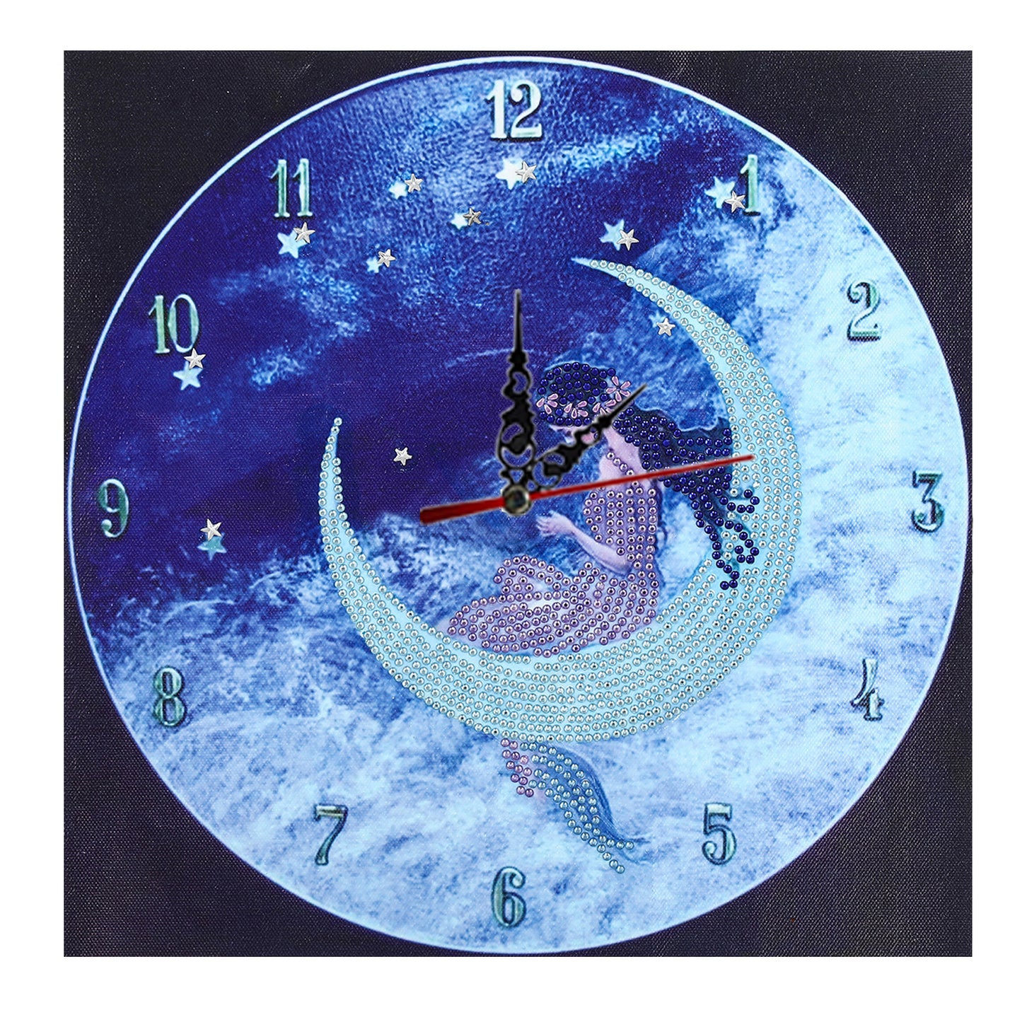 Beauty and Moon Clock | Special Shaped Diamond Painting Kits