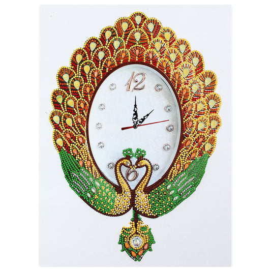 Peacock Clock | Special Shaped Diamond Painting Kits