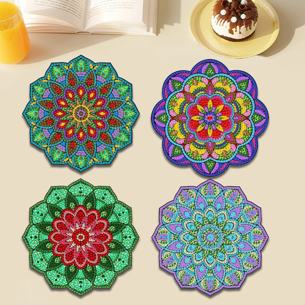 4PCS Diamond Painting Placemats Dish Mats | Mandala