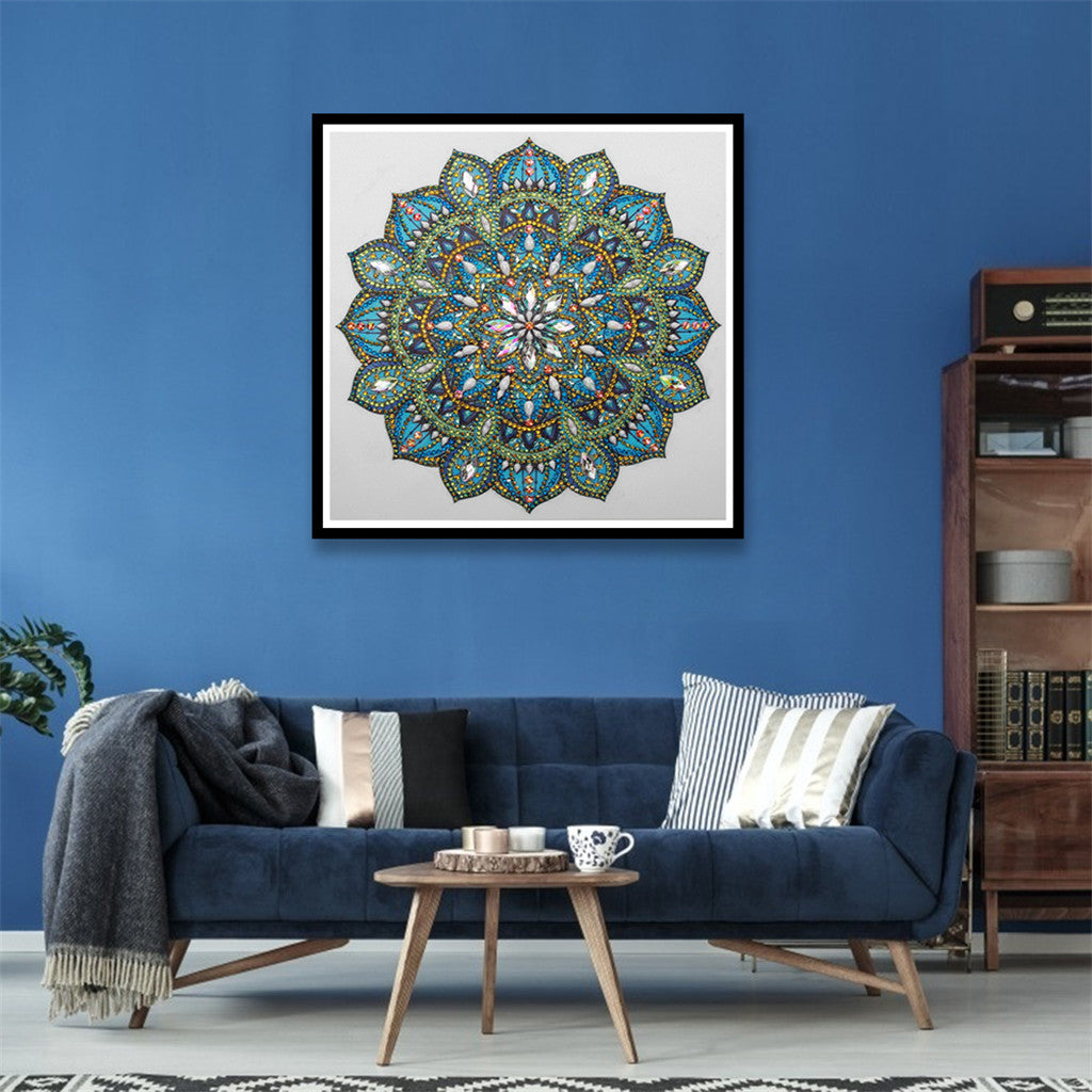 Mandala Abstract Art Flower  | Crystal Rhinestone  | Full Round Diamond Painting Kits