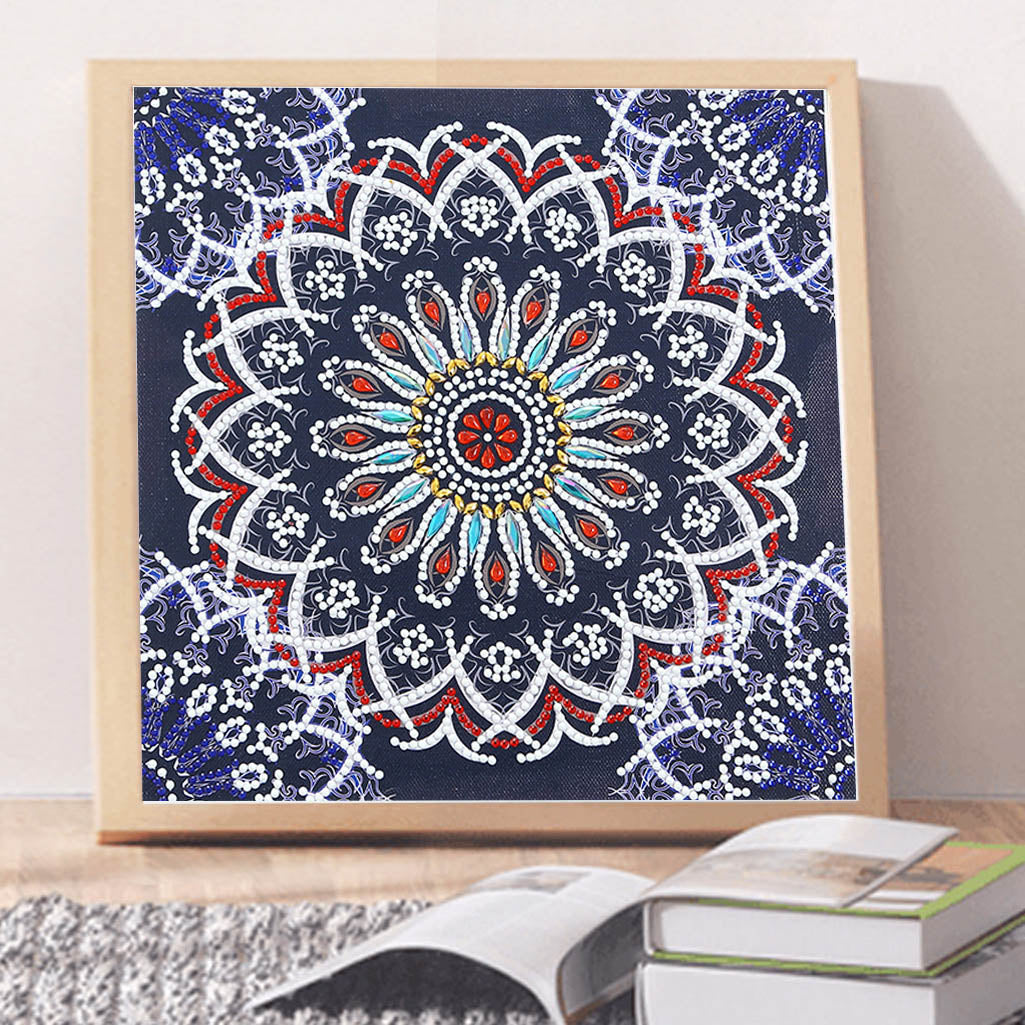 Abstract Art Mandala Flower | Luminous Diamond Painting Kits