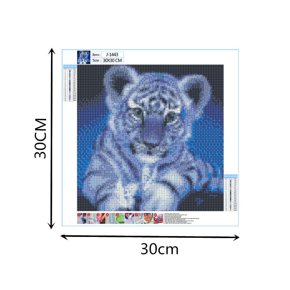 White tiger | Full Round Diamond Painting Kits