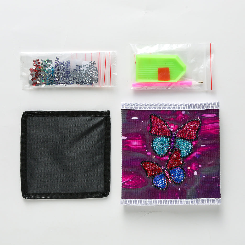 DIY speziell geformte Diamant-Malerei-Schmetterlings-Stoff-Aufbewahrungsbox
