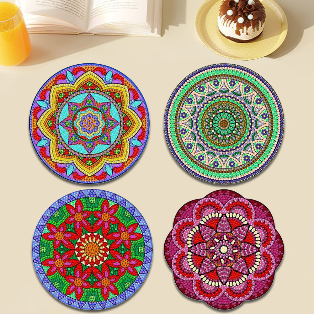 4PCS Diamond Painting Placemats Dish Mats | Mandala