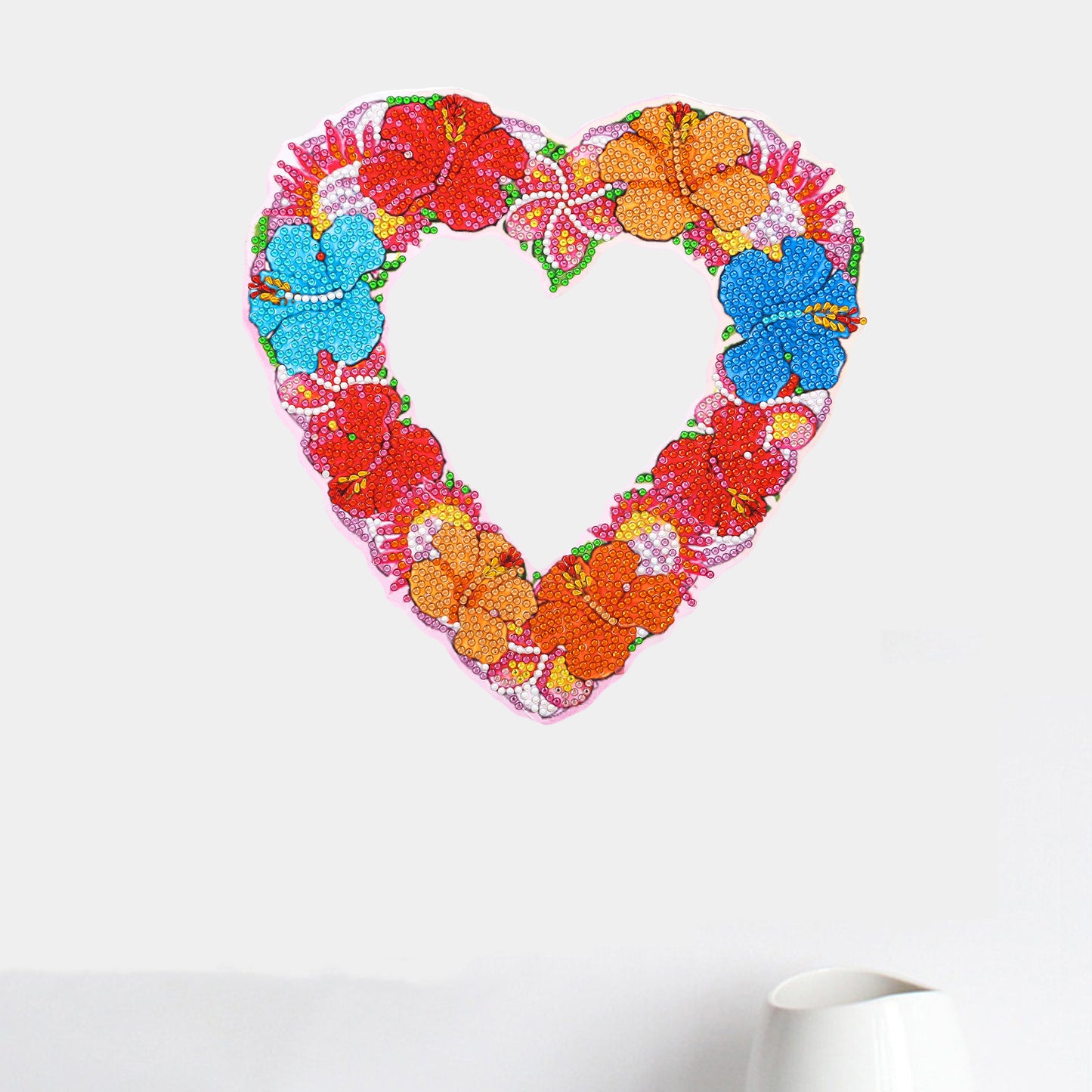 DIY Diamond Painting Wreath - Heart