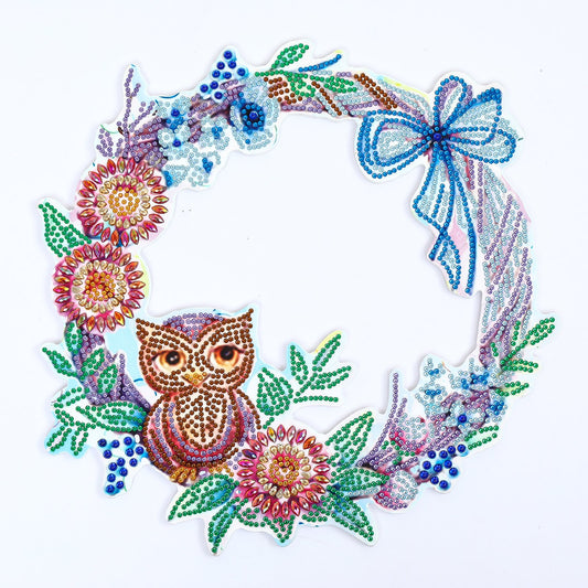 DIY Diamond Painting Wreath - Owl