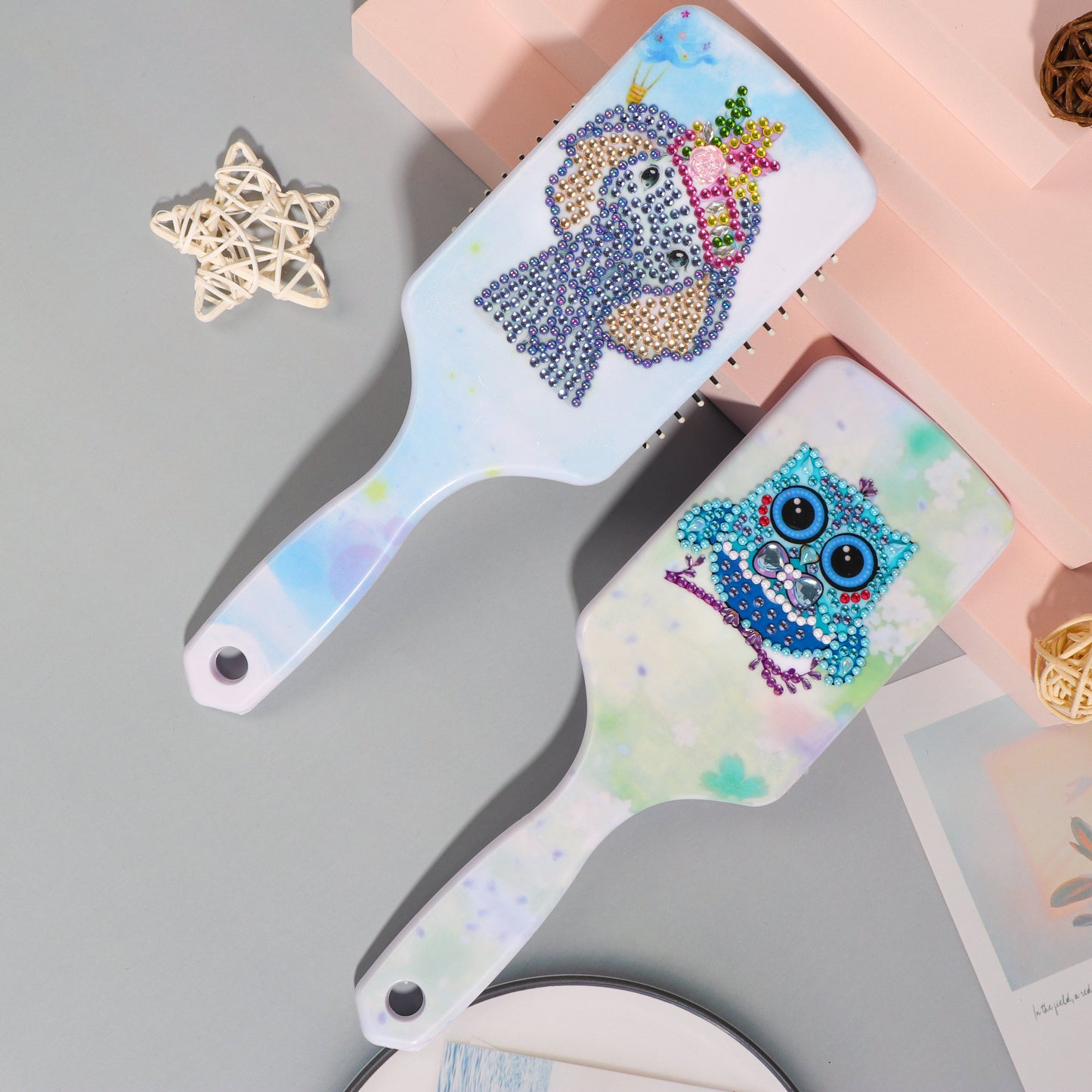 DIY Rhinestone Diamond Painting Kit | Comb | owl