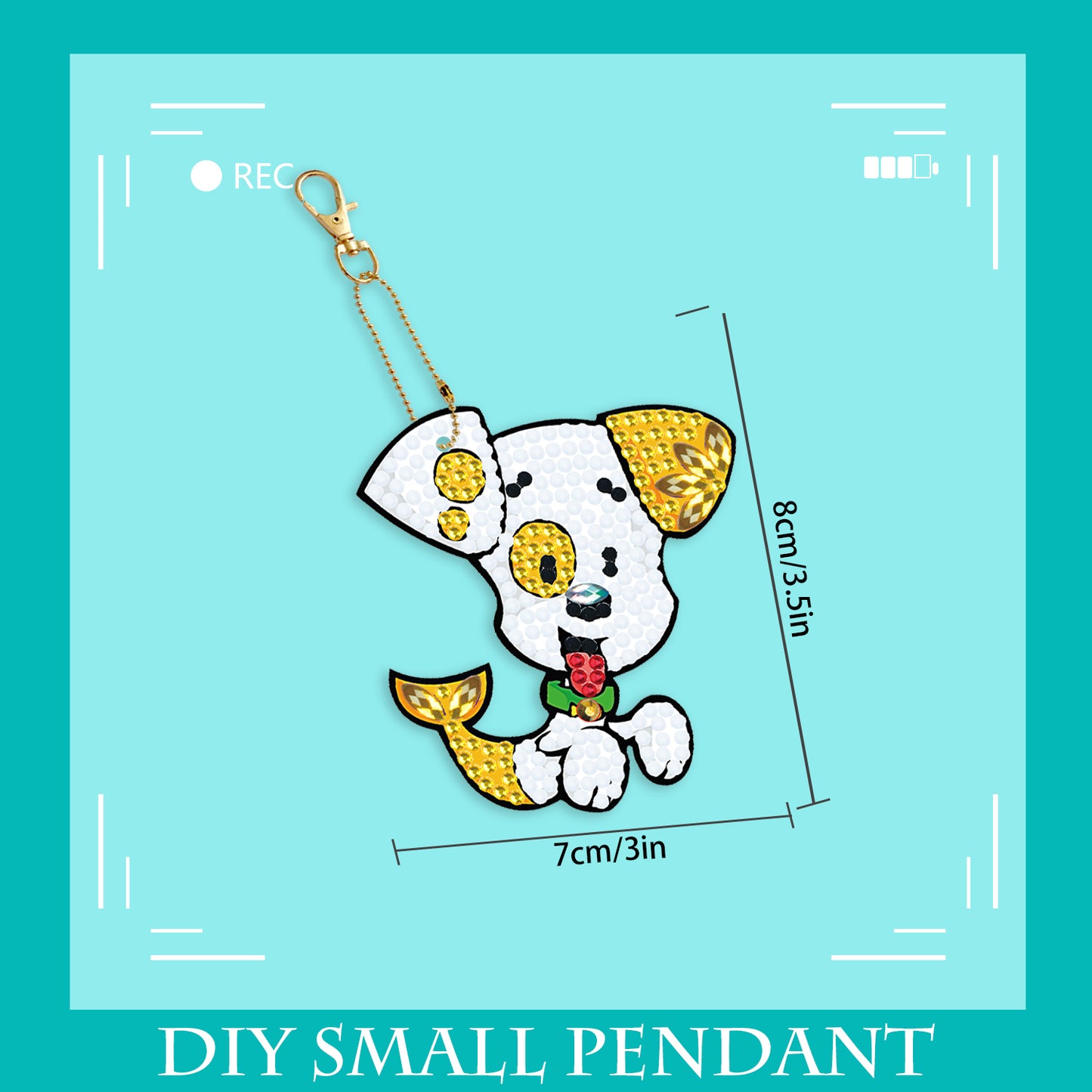 DIY keychain | Dog | Double-sided | Five Piece Set