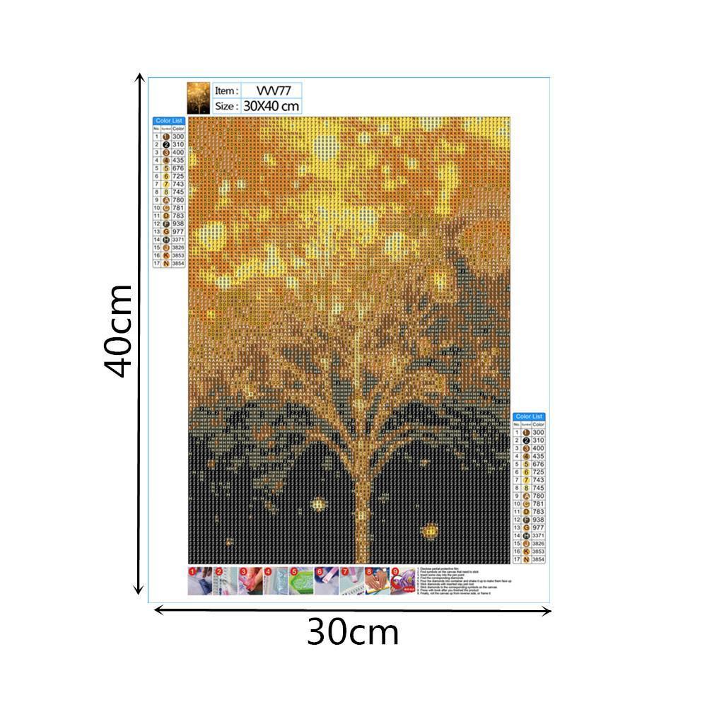 Golden tree | Full Round Diamond Painting Kits