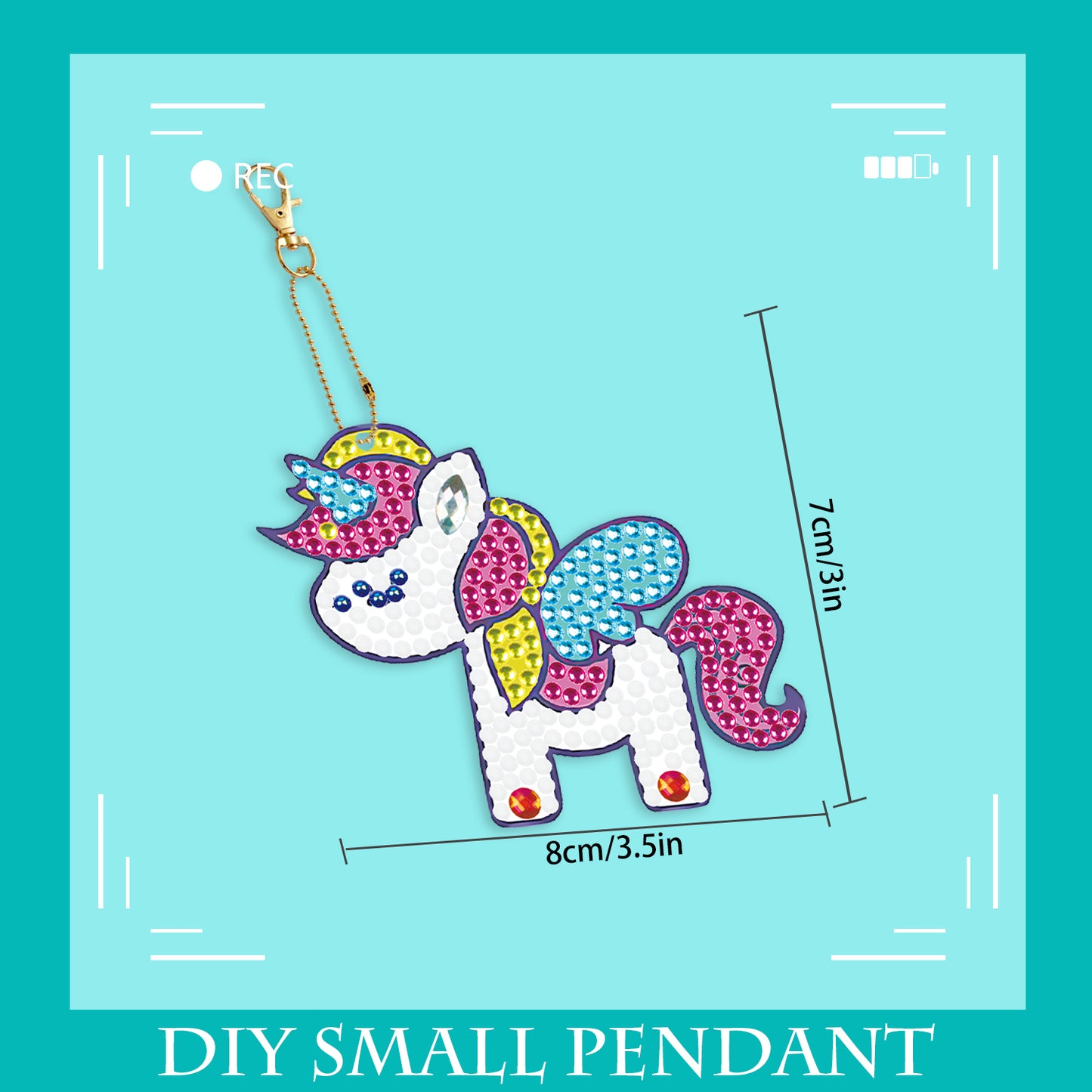 DIY keychain | Unicorn | Double-sided | Five Piece Set