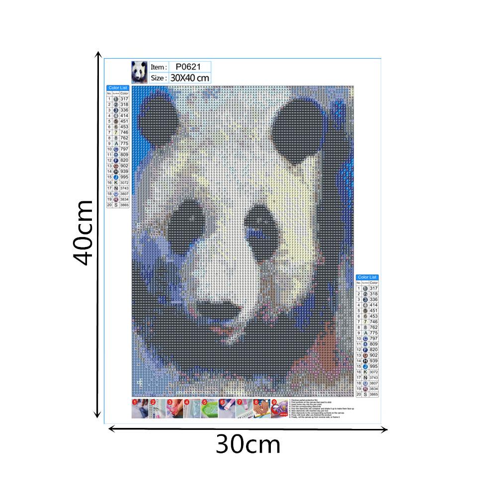 Panda | Kitscock complet de peinture au diamant rond 