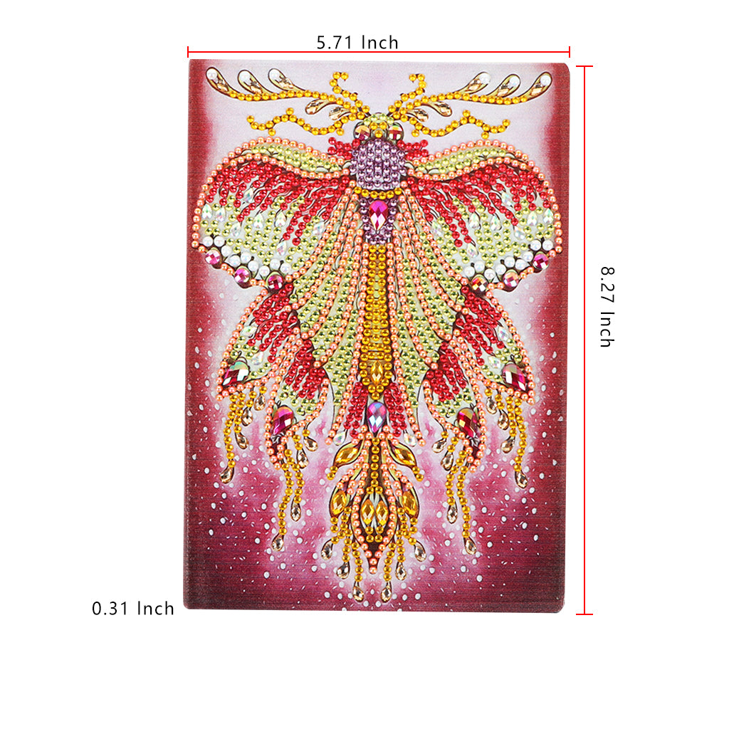 A5 5D Notebook DIY Part Special Shape Rhinestone Diary Book | Butterfly