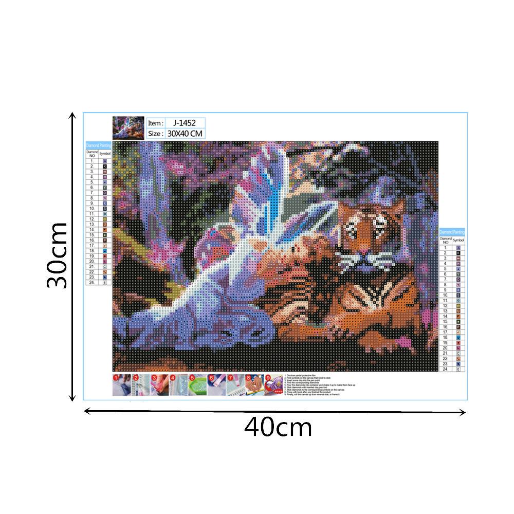 Fairy and Tiger | Full Round Diamond Painting Kits