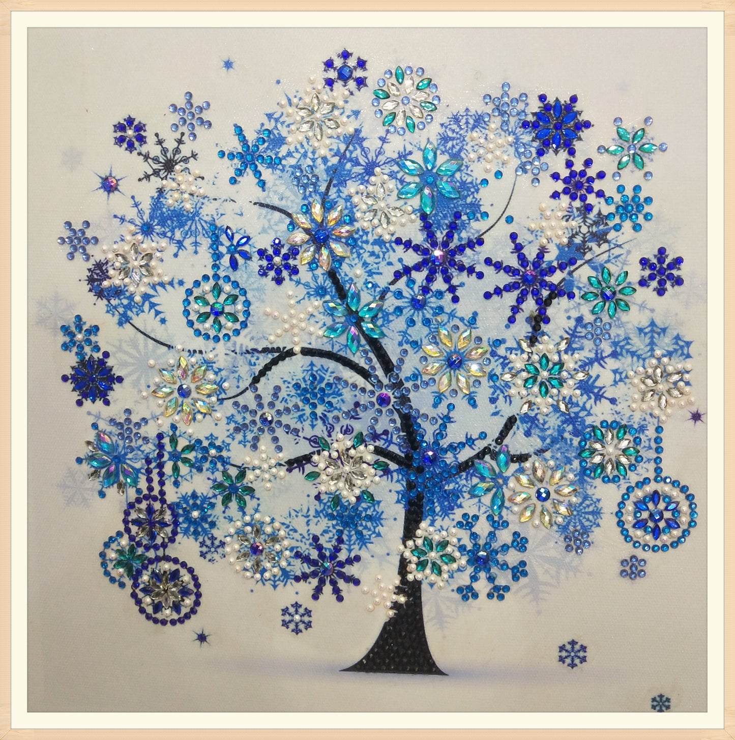 Baum mit vier Jahreszeiten Winter | Speziell geformte Diamant-Malkits