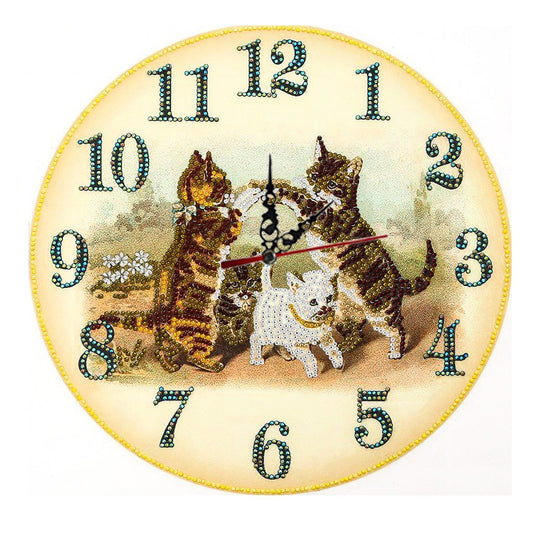 Cat Clock | Special Shaped Diamond Painting Kits