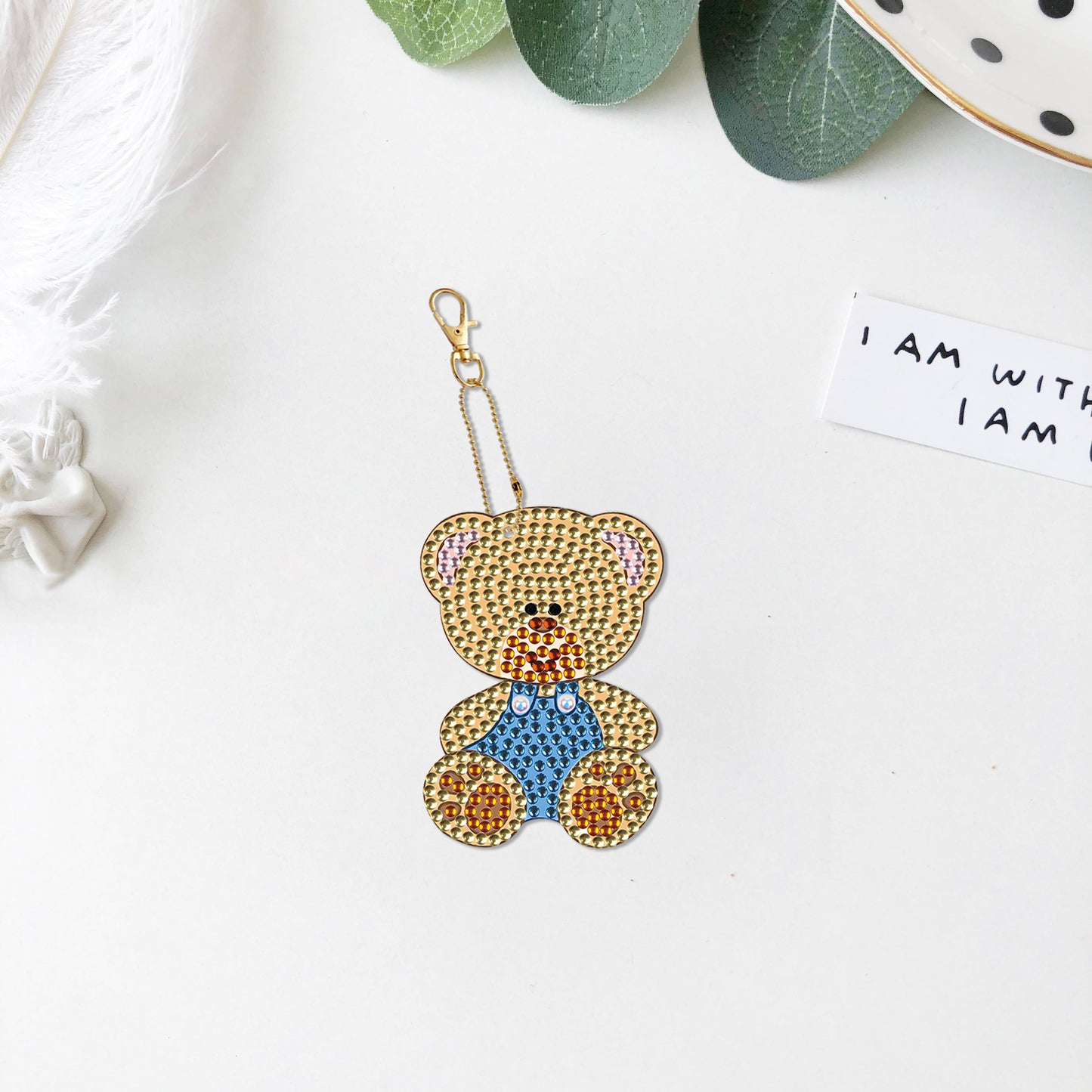 DIY keychain | Bear | Double-sided | Five Piece Set